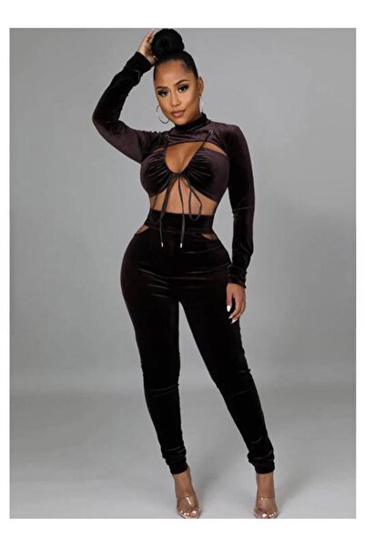 hipnoz butik Kadife Kadın Tulum