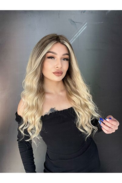 Suzan Peruk Platin Ombreli Uzun Gerçek Saç Tül Peruk 12