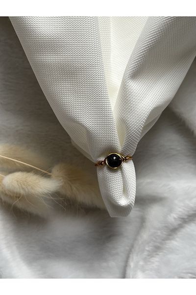 PelvedDesign خاتم سلكي قابل للتعديل مصنوع يدويًا باللون الذهبي على شكل نجمة زرقاء داكنة