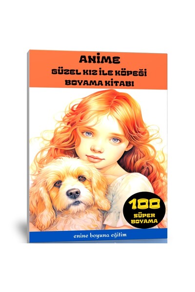 Enine Boyuna Eğitim كتاب تلوين الكلب مع أنيمي فتاة جميلة (100 صفحة كاملة)