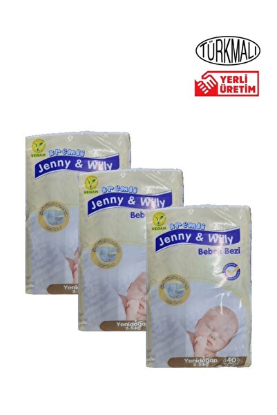 Jenny & Willy BEBEK BEZİ YENİ DOĞAN 2-5 KG 40 LI PAKET X3 ADET