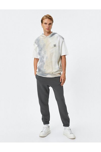 Koton Jogger Sweatpants with Lace Waist Stitching Detail and Pocket