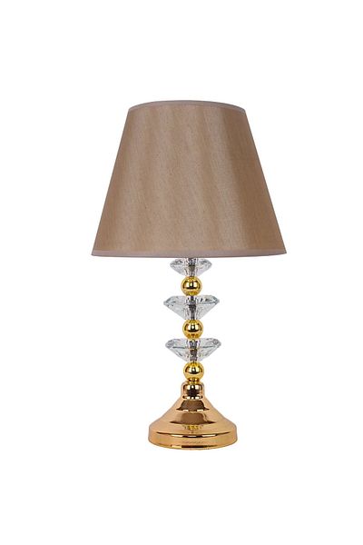 Dekovien Atena Model AB1025 - Modern Gold Colored Crystal Base Lampshade Hat