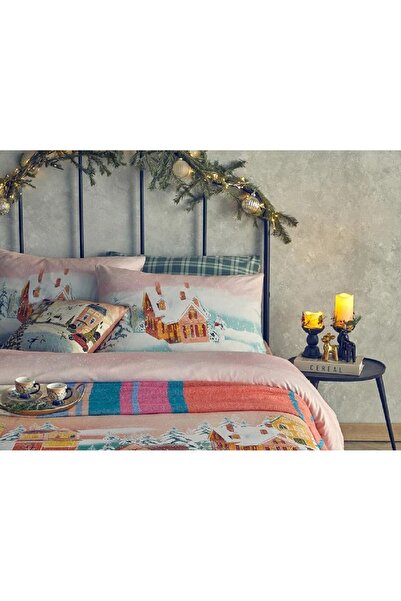 English Home Set cuvertură de pilota din bumbac moale Afterglow - Imprimat di...