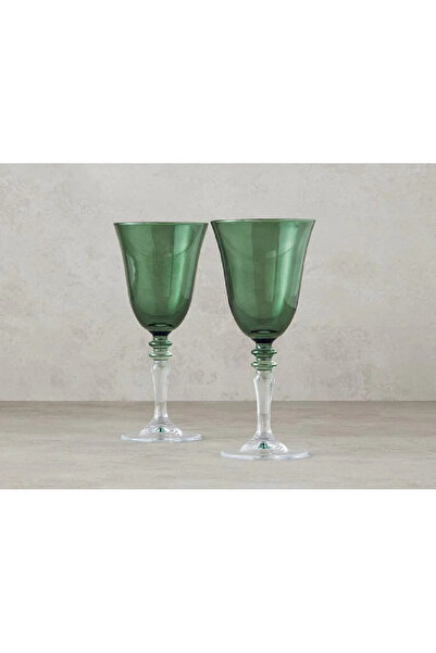 English Home Curve Cam 2'li Kadeh Yeşil