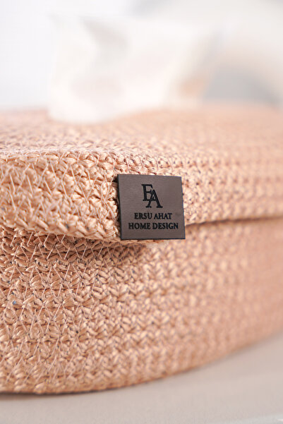 ERSU AHAT HOME DESİGN Jute and Wicker Napkin Holder Box - Organizer Tableware Organizer