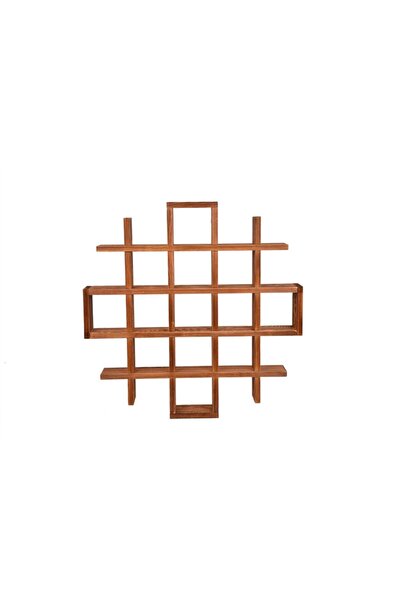 woodhub Ahşap Dekoratif Raf Biblo Rafı Süs Eşya Rafı