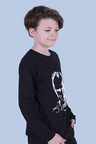 Hediye360 10 Kasım Atatürk Desenli Uzun Kollu Unısex T-shirt