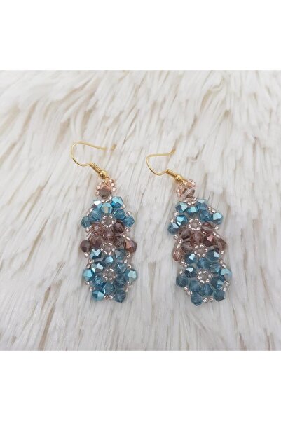 Handmade By HLY أقراط مرصعة بالكريستال مصنوعة يدويًا