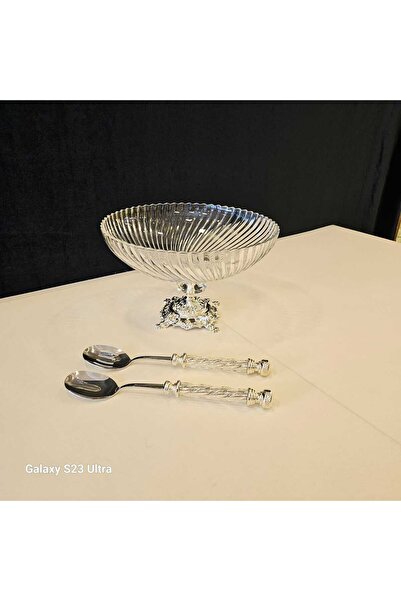 Genel Markalar 3 PARCA DÖKÜM AYAKLI KASE GÜMÜŞ