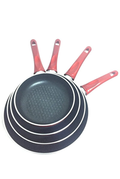 EVİNDA Modern ve şık Teflon elma şekeri 20-24-28-32 cm tava seti