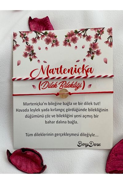 BeryDenz Marteniçka Wish Bracelet and Citrine Natural Stone Bracelet Set