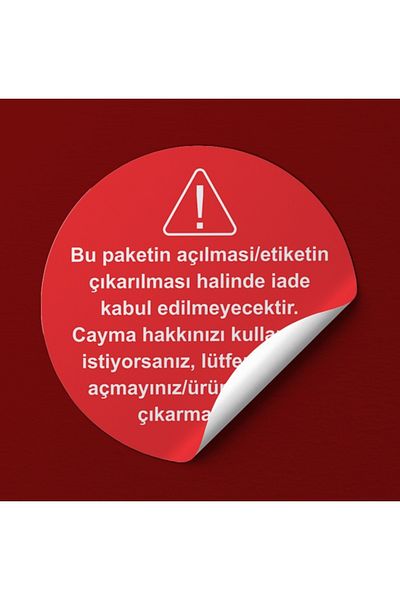 EcoNest Hygiene Label Sticker Coated 36 Pieces Round Food-Red Cayma Right Label (3,7x3,7cm)