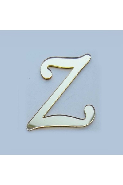 Evsay Yapışkanlı Pleksi Harf Gold Z Harfi 4cm Çapında 1 Adet