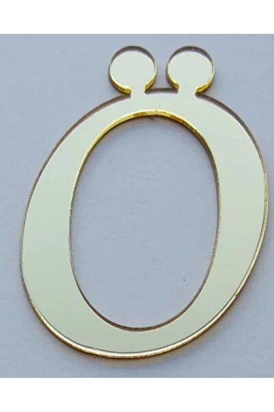 Evsay Yapışkanlı Pleksi Harf Gold Ö Harfi 4cm Çapında 1 Adet
