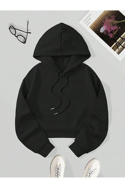 Ginevra Дамски суитшърт тип oversize с качулка и полар отвътре