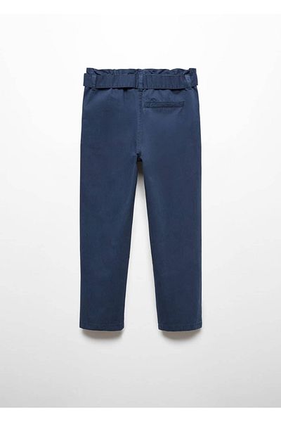 MANGO Kids Pantaloni albastru închis pentru copii