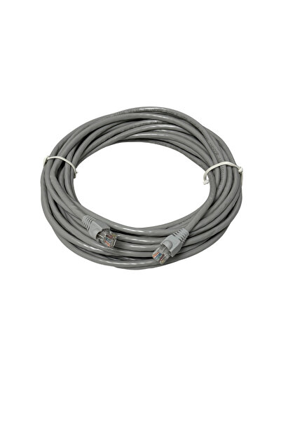 Zerlina 15 Metre Gri Renk Cat6 Internet Bilgisayar, Modem , Ip Kamera Rj45 Ethernet Patch Kablo