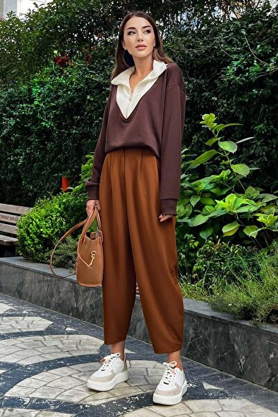 Genel Markalar Yeni Sezon Premium Kadın Şalvar Kesim Pantolon