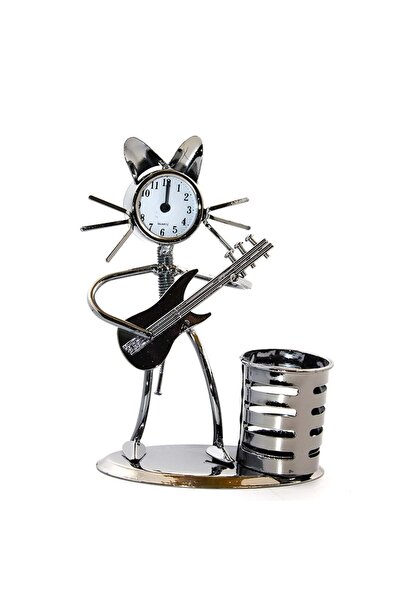 hediyeconcepti حامل قلم معدني من الحديد المطاوع مع ساعة موسيقية على شكل فرقة ...