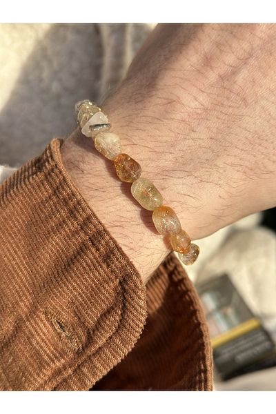CAPO by Aytaç Yamaç Smyrna Unisex Quartz and Citrine Natural Bracelet