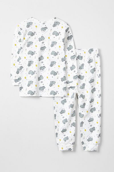 Krazber Αγόρι |   Bear Printed |   Κρέμα |   Μακρύ μπράτσο |   Σετ πιτζάμες