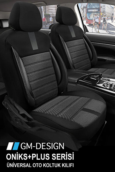 GM-DESIGN Oniks Plus Füme Üniversal Oto Koltuk Kılıfı - 5 Koltuk Tam Set