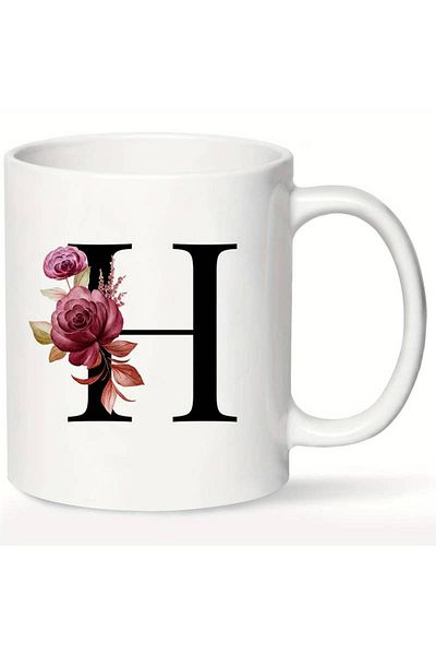 sıradışıhediyem Fancy Customizable Letters Mug Cup