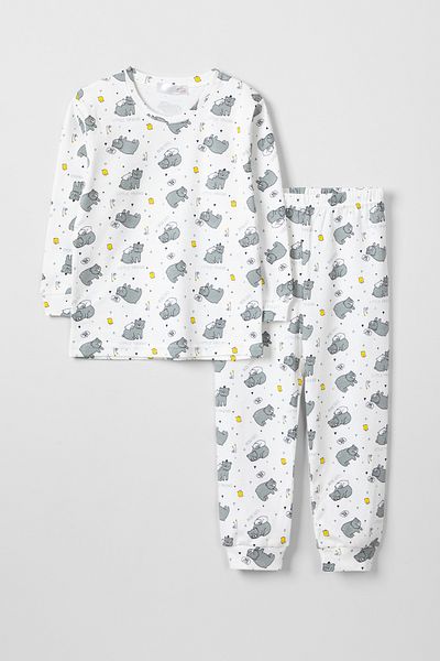 Krazber Αγόρι |   Bear Printed |   Κρέμα |   Μακρύ μπράτσο |   Σετ πιτζάμες