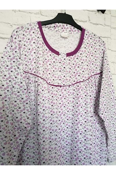 anne moda ankara Oversize, Gros, iarna, ridicat in interior, 3 nasturi, 100% bumbac, marime mare, camasa de noapte lunga pentru mama