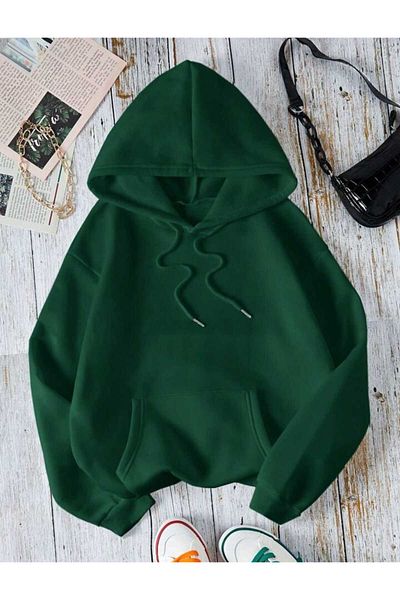 Elvino Φούτερ με στάμπα στην πλάτη Oversize Unisex με κουκούλα