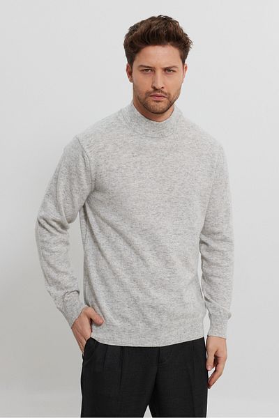 Livio Ferri Men's Wool Regular Fit Half Turtleneck Knitwear Sweater