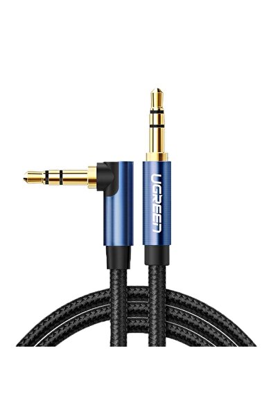Ugreen 90 Derece L Tipi 3.5mm Aux Ses Kablosu 50 Cm