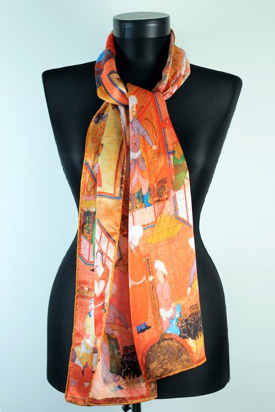 Nomads Felt 100% Silk Scarf| 32x160cm| Miniature Pattern 1| Nomads Felt