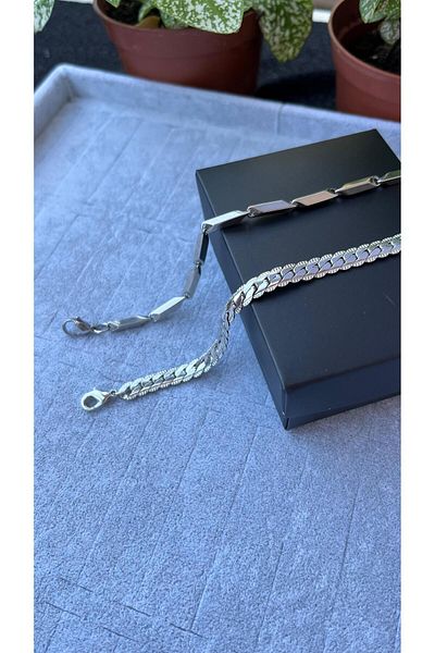 Sepetten Eve 2 Li Steel Tarnish-Free Stainless Bracelet Steel Men's Bracelet Gift for Men Ckj 35700003