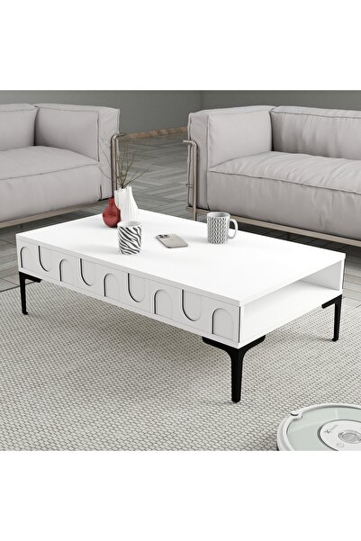 Variant Mobilya Lyon Orta Sehpa - Beyaz / Siyah