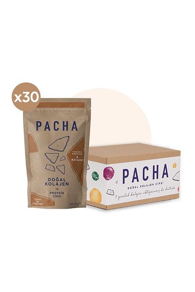 PACHA رقائق الكولاجين والبروتين الطبيعية - صندوق دبس شهري مع الطحينة