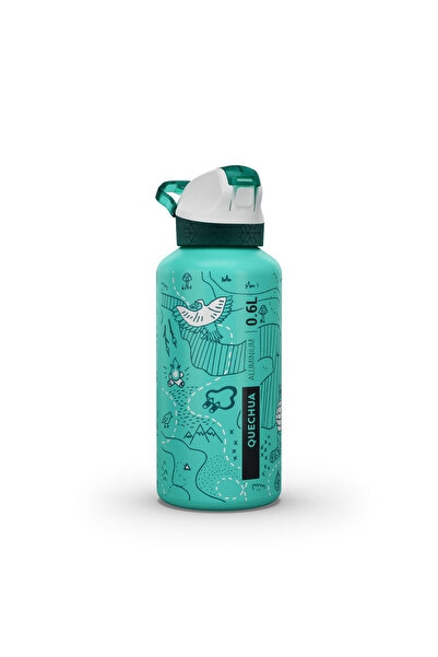 Decathlon Outdoor Aluminum Flask with Straw / 0.6 Liters - Graphic Pattern - 900