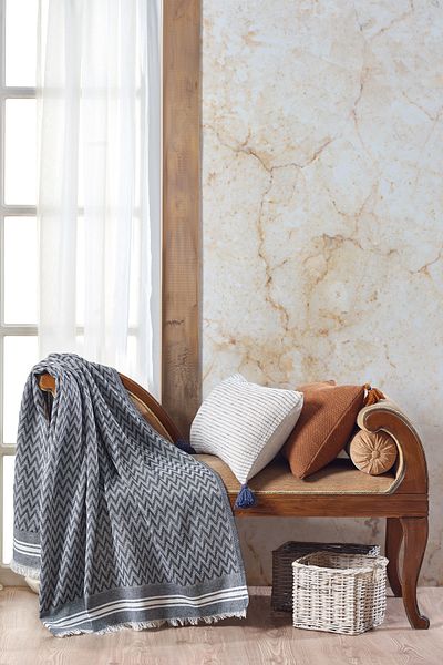 Vagonik 2 PCS Zigzag Cotton TV Tuesday| Throw Knee Blanket