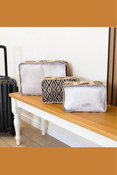 Flosoft 3-Pece Organizer πολλαπλών χρήσεων, Organizer τσάντα ταξιδιού μέσα στη βαλίτσα, Organizer ντουλάπας