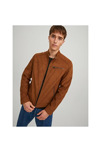 Jack & Jones Jack&Jones Taba Чоловіча шкіряна куртка 12147218