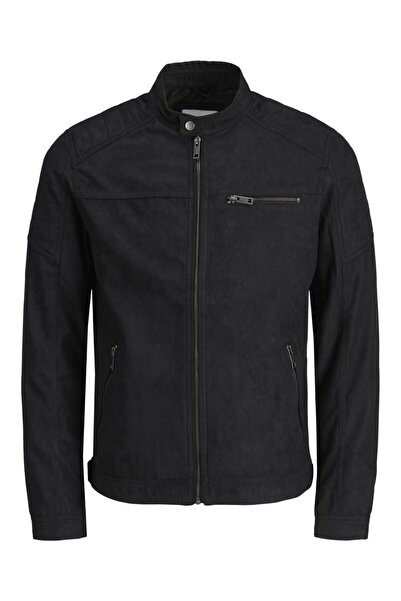 Jack & Jones Jack&jones Suede Black Men's Pu Leather Jacket12147218