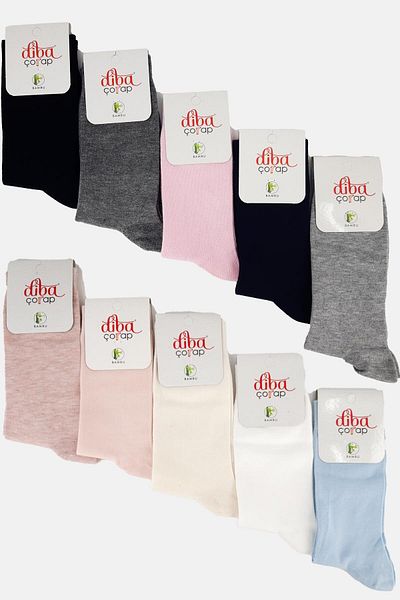 Diba 438 Women's 6-Piece Bamboo Lycra Socket Socks