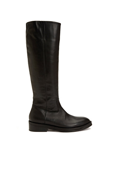 Dıvarese Siyah Kadın Deri Çizme