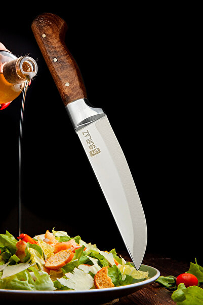 SürLaz Mutfak Bıçağı El Yapımı Hediyelik Bıçak Ceviz Sap Kişiye Özel Mutfak B...