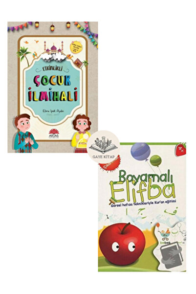 Muallim Neşriyat Etkinlikli Çocuk İlmihali - Boyamalı Elifba 2 Kitap Set
