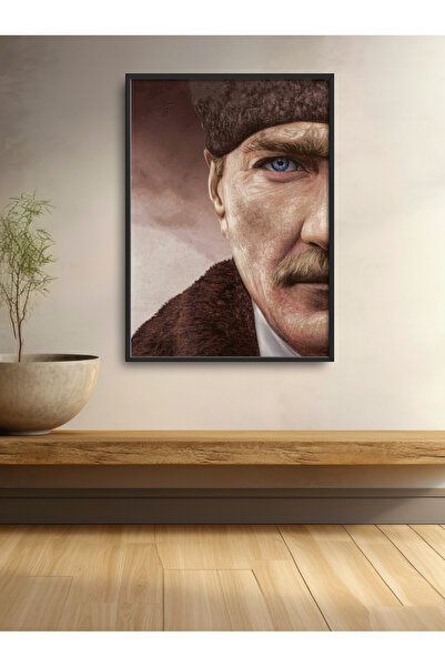 HOMEPACK Tekli Çerçeveli Atatürk Portresi Poster Tablo ATA011