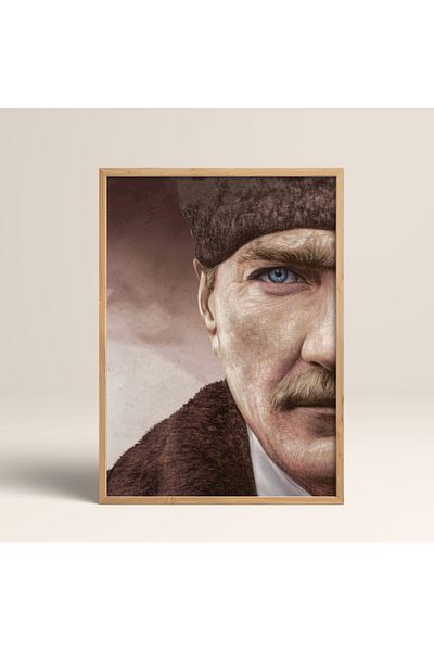 HOMEPACK Рамкирана картина с естествено дърво, рамкиран плакат, артистична модерна декорация за стена (ATA011-WOOD-40X60)