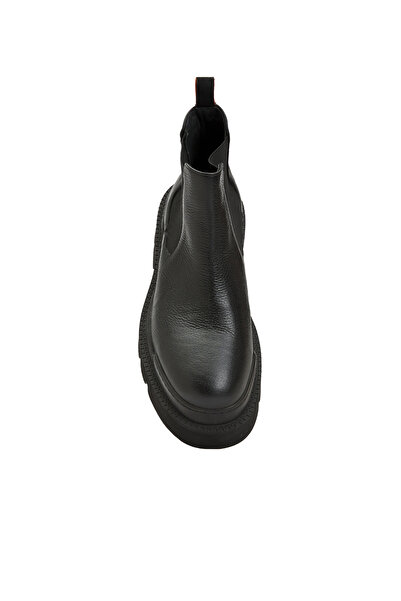 Dıvarese Siyah Erkek Deri Bot