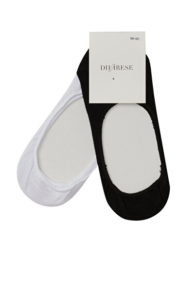 Dıvarese Siyah Beyaz 2'li Çorap Set
